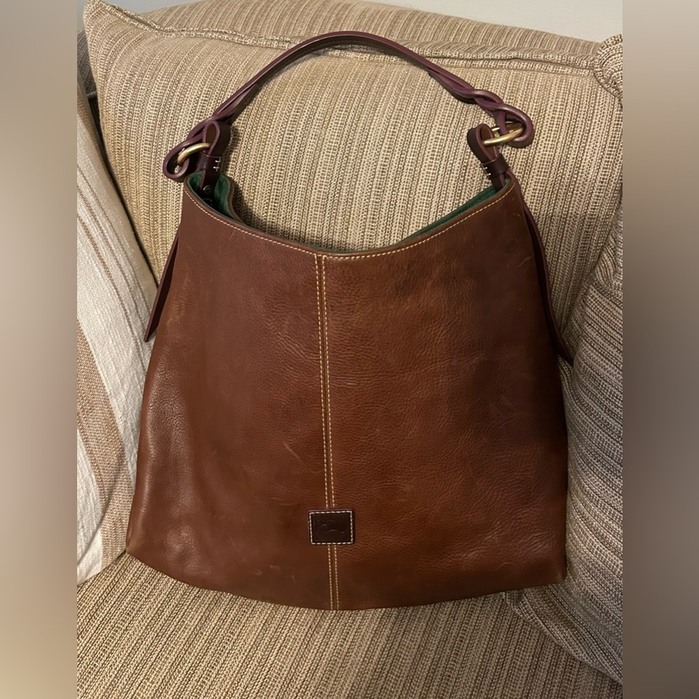 Dooney & Bourke Florentine Twist Strap Hobo in Chesnut - Picture 2 of 6